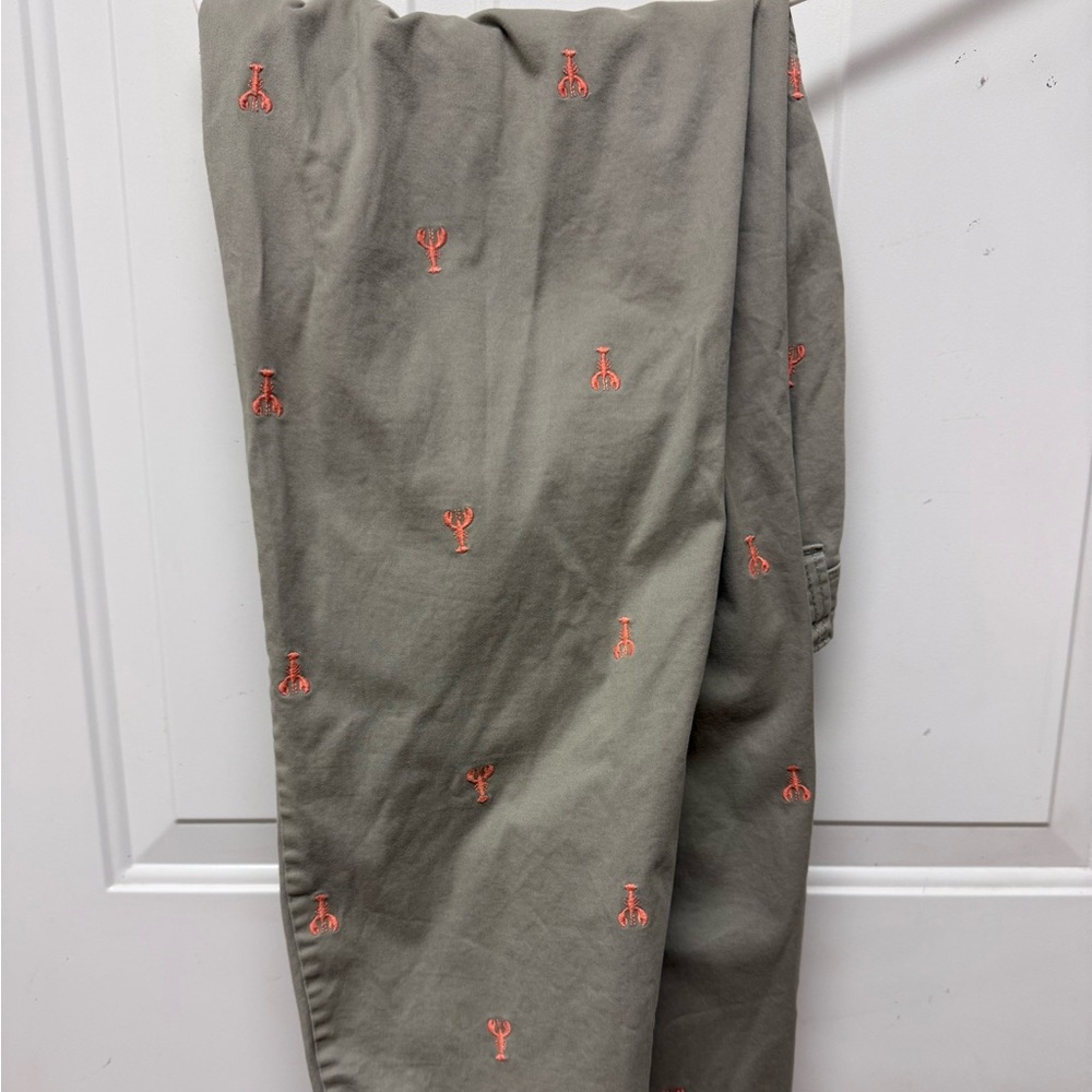 Old Navy | Lobster Print Relaxed Fit Capris Cropped Cotton Stretch Size 16 - Picture 2 of 4